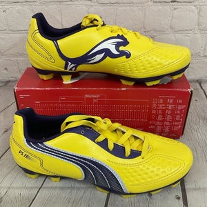 Puma 102342 05 V5.11 I FG JR Youth Soccer Cleats Vibrant Yellow Purple US 3.5