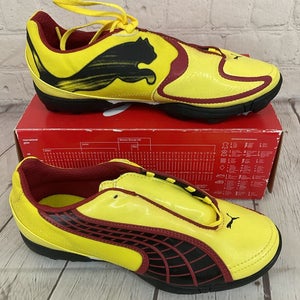 Puma 101832 02 V5.10 TT JR Youth Soccer Cleats Blazing Yellow Black Chili US 3.5