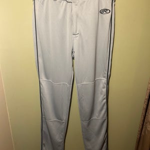 Gray Used Adult Large Rawlings Game Pants