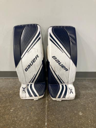 Blue Used Small Intermediate Bauer Vapor 2X Goalie Leg Pads