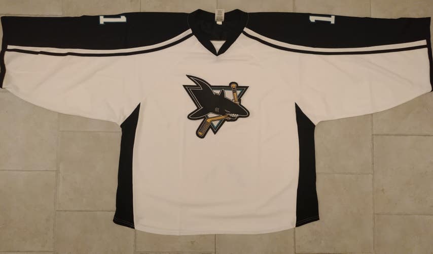 Athletic Knit H7600G "Sharks" Style Hockey Jersey - 4XL- NEW - White