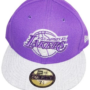 Adult 7 1/2 - Vintage Los Angeles La Lakers Nba Basketball - New Era 59fifty Hat