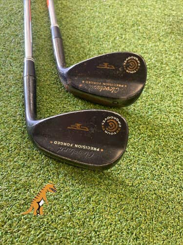 Used RH Cleveland Reg 588 Precision Forged Wedge Set 52*, 60* Dynamic Gold S400