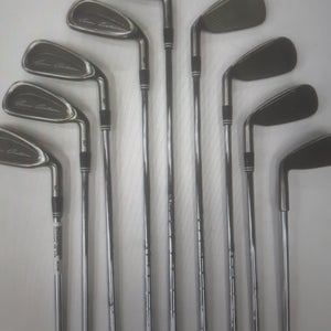 Used Men's Cleveland TA5 Right Handed Iron Set Stiff Flex 9 Pieces Steel Shaft