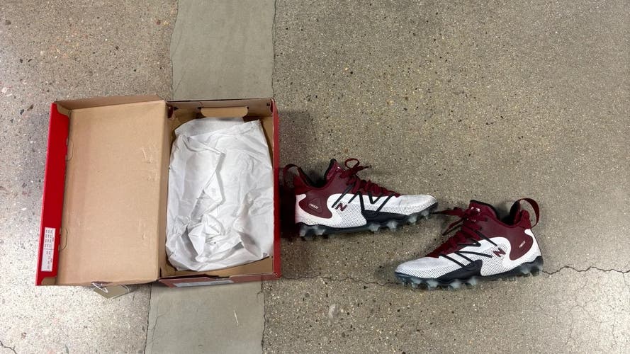 Burgundy Used Size 7.0 Men's New Balance Freeze 4.0 Mid Top Cleats