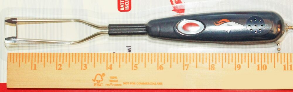 No Sound - 2 PC Lot Denver Broncos NFL Football Bottle Opener + BBQ Fork 2006/07