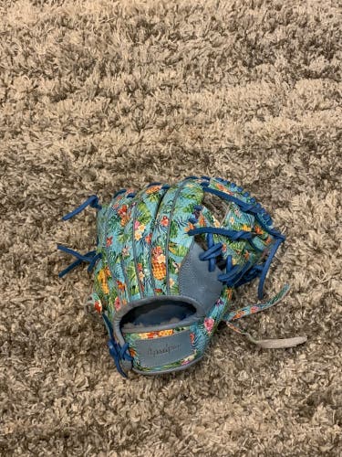 Floral baseball glove