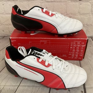 Puma 102701 06 Universal FG JR Youth Soccer Cleats White Red Black US 3.5
