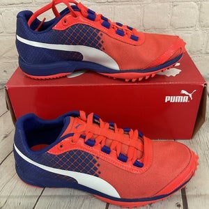 Puma 189069 01 EvoSPEED Haraka v3 Women's Running Spike Cleats Red Blue US 5.5