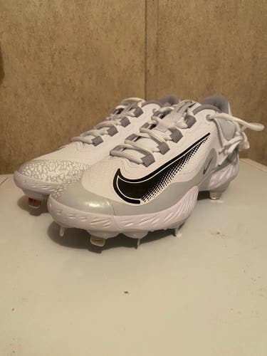 Nike Alpha Huarache Elite 4 Low Baseball Cleats White Men's Size 8 FD2745-100