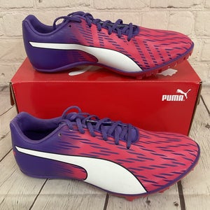 Puma 189542 01 EvoSPEED Sprint 7 Women's Running Spike Cleats Pink Purple US 11