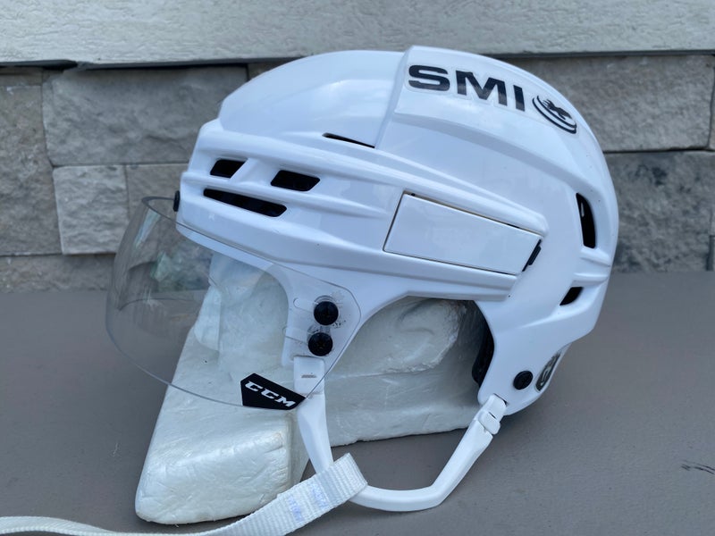 CCM SUPER TACKS X Pro Stock Hockey Helmet Visor Combo White Medium 92305