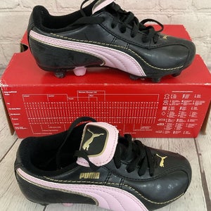 Puma 101717 05 Esito XL R HG JR Kids Soccer Cleats Black Pink Team Gold US 11