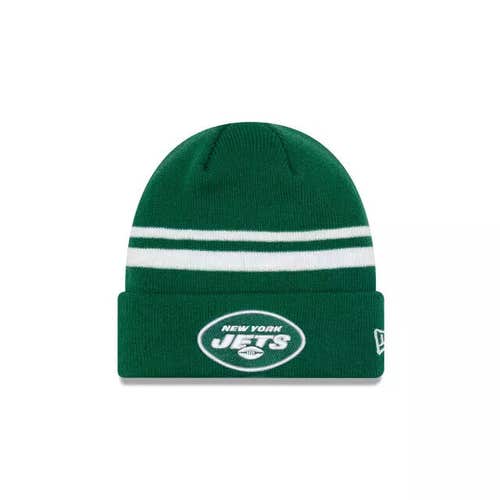 New Era 12094776 Men's Green Cuffed Knit New York Jets Logo Beanie Cap SS420