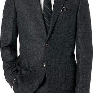 Buttoned Down Classic-Fit Italian Wool Herringbone Sport Coat 48 Reg Charcoal