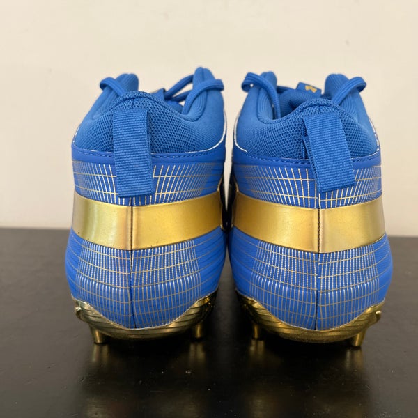 Cleats Adidas Navy Blue And Gold Youth Football Cleats Size 15