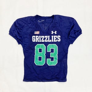 Under Armour Grizzlies Instinct 2 Football Jersey Youth L Navy Blue UFJ185Y #83