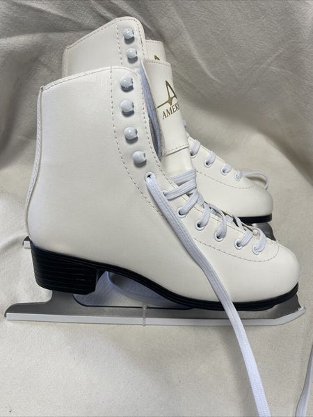 Brand New Women’s Adult Size 6 American Figure Ice Skates.  White.