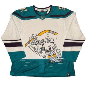 Anaheim Mighty Ducks Wild Wing 20-21 Adidas Reverse Retro 1.0 Game Jersey Sz 56