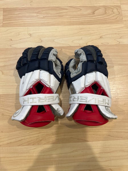 Used University of Richmond Maverik Max Lacrosse Gloves 13"