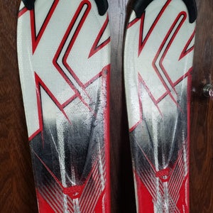 136cm SKIS K2 AMP Strike with SALOMON L7 (EASY TO ADJUST) BINDINGS *USED* CLEANED