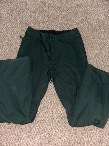 Green Used Men's Adult Medium Volcom Ski Pants