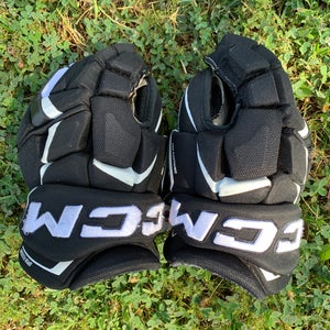 Black Used Senior CCM FT6 Pro Gloves 13"