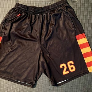 Black Mens Lacrosse Shorts - L