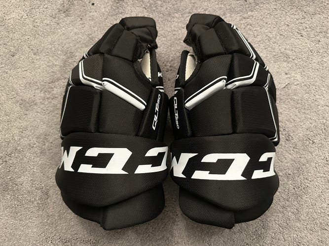 CCM QuickLite 250 Hockey Gloves, Black, 14” (New)