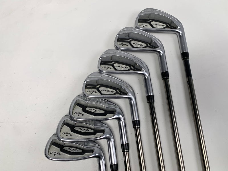 Callaway Apex CF 16 Iron Set 4-PW UST Mamiya Recoil 95 F4 Stiff Graphite Mens RH