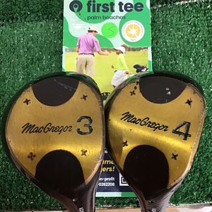 MacGregor DX Persimmon Fairway Woods Set 3 & 4 Steel Shafts