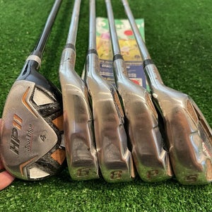 Tour Edge HP2 Set 4 Hybrid 6-PW, SW (No 7) Irons Set Steel Shafts