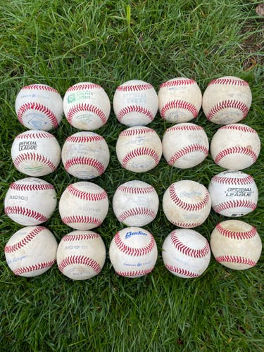 Used Leather Baseballs 20 Pack - Very Good Condition