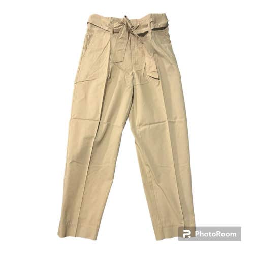 NWT Lauren Ralph Lauren Womens Pants Size 2 High Rise Belted Tapered Cropped