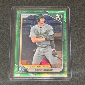 Daniel Susac Oakland A's 2024 MLB Bowman Prospects Chrome Lunar Glow #BCP-42