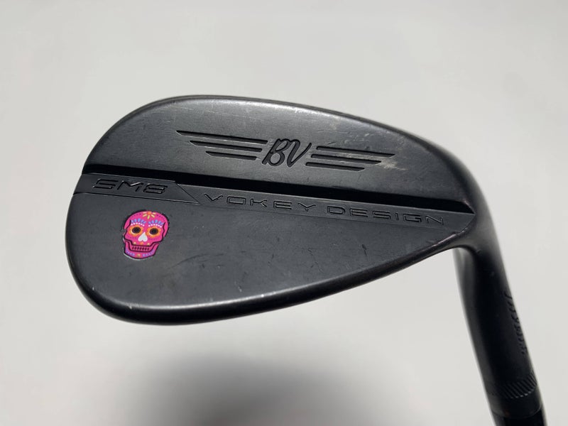 Titleist Vokey SM8 Jet Black GW 52* 8 Bounce F-Grind Wedge Steel Mens RH