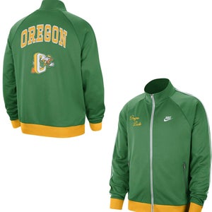 NWT men's small nike Jacket Green Oregon Ducks Full Zip Track Throwback Retro DX7503