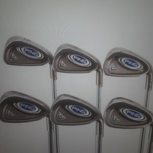 Used Men's Ping i5 Right Handed Iron Set Regular Flex 6 Pieces Steel Shaft