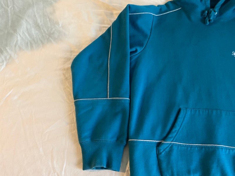 Supreme Piping Hoodie Blue-M $110