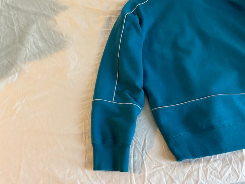 Supreme Piping Hoodie Blue-M $110