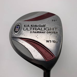 US Kids WT-10u 3 Fairway Wood 19* Ultralight 60" Youth Graphite Junior RH