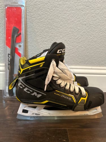 CCM Super Tacks AS3 Pro Goalie Skates 8.5 D With Extra STEP Steel