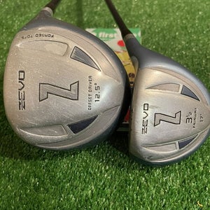 Zevo Z Driver and 3 Woods Set Graphite Senior Lite Shafts