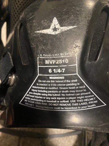 Casque De Receveur All Star MVP2510-1 – Gris/rouge, Taille Jeunesse 6 1/4 - 7, Barre De Vision, Occasion