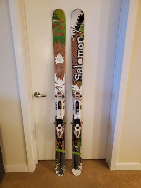 Used 2011 Salomon 182 cm All Mountain Shogun Skis With Bindings