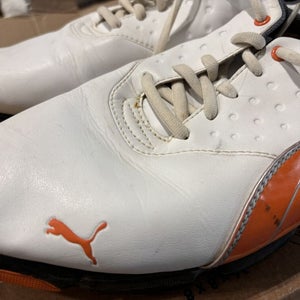 PUMA IDCELL RICKIE FOWLER MENS ATHLETIC GOLF SHOES ORANGE WHITE SIZE 10.5