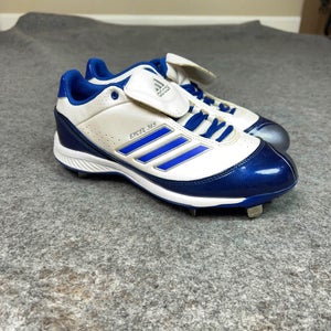 Adidas Mens Baseball Cleats 6.5 White Blue Softball Pair AS SMU Excel 365 TP V3