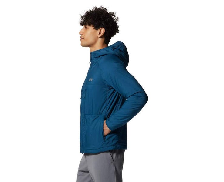 Mountain Hardwear Men's S Kor AirShell Warm Jacket Full Zip Blue Hoodie