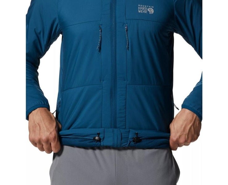 Mountain Hardwear Men's S Kor AirShell Warm Jacket Full Zip Blue Hoodie