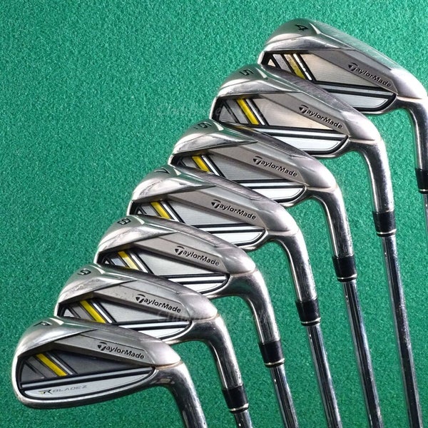 TaylorMade RBladez RocketBladez HP High Polish 4-PW Iron Set Factory Steel Stiff